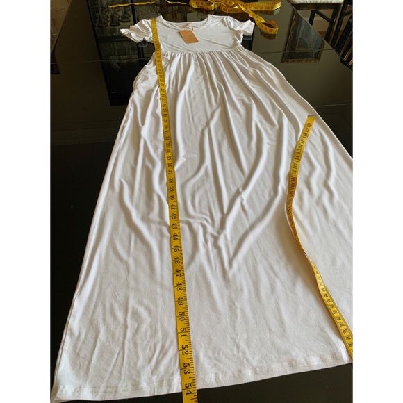 White maxi summer dress, NWT, S - Picture 10 of 15